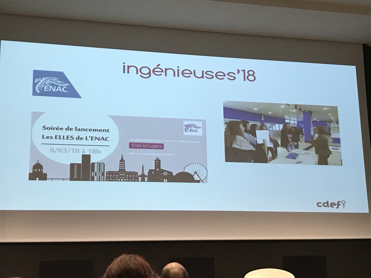 Ellesbougent's tweet photo. #Ingénieuses2018 Les écoles nominées pour le Prix de l’école la plus mobilisée remis par Laurent Mahieu, président de la CTI @enacfrance @estpparis @ENSEA1 #EllesdelENAC #EBCity #JesuisIngenieurE @Cdefi https://t.co/E4h9ZYydXu