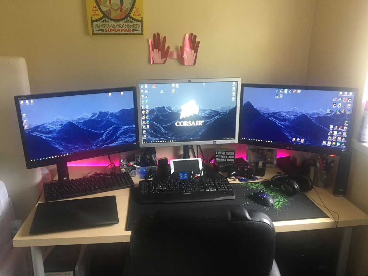 fluffharding86's tweet image. Adjust monitors so they line up correctly and sorted #AMD #Raedon driver issue which no longer squashes image in #eyefinity More changes soon #mancave