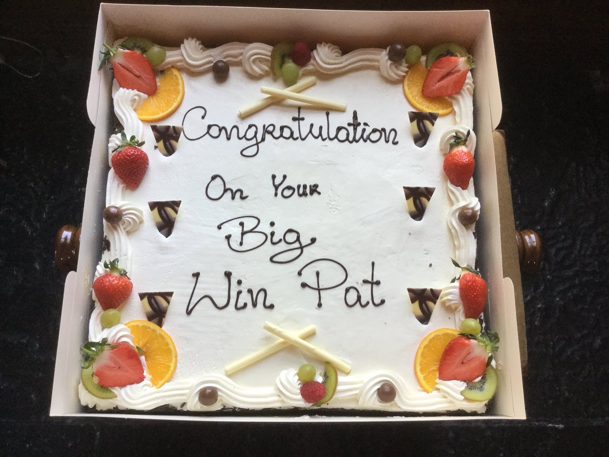 MoyglareStud's tweet photo. Great fun this is celebrating #PatFarrell’s trophies from @godolphin #IrishStudAndStableStaffAwards including the so deserved #ExcellenceInIrishRacing & #DedicationAwards. Today we had CAKE @MoyglareStud, courtesy @malachyryan77. Have to work out something for next week now 😜🤪 https://t.co/UHedmWcD8u