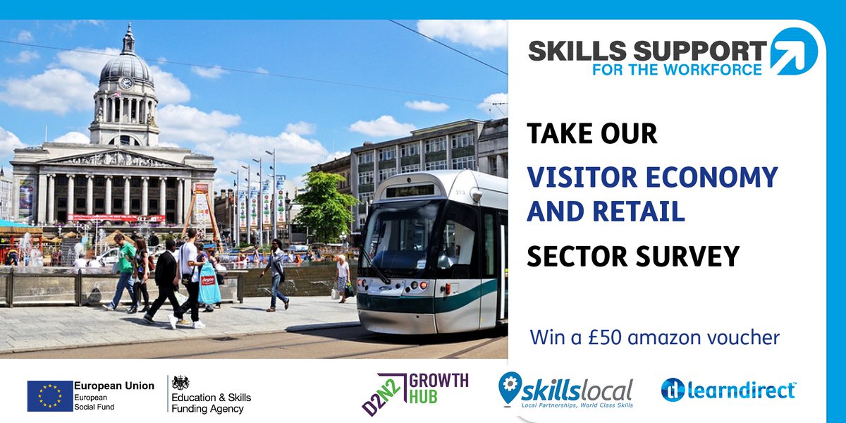 The visitor economy and retail sector are priority sectors for the D2N2 LEP region and D2N2 employers. Your response to our quick survey will help determine current skills and training needs and can shape the training and support in this sector. ow.ly/RWxV30kbhH8 #D2N2LEP