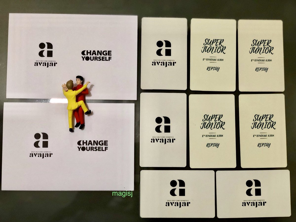 magisj's tweet photo. 🙊🐯 #Eunhae #Kihno with #Avajar and regular #LoSiento photocards #Puttito 💕💙🧢 #은혁 #동해 https://t.co/vxAv31B1Eo