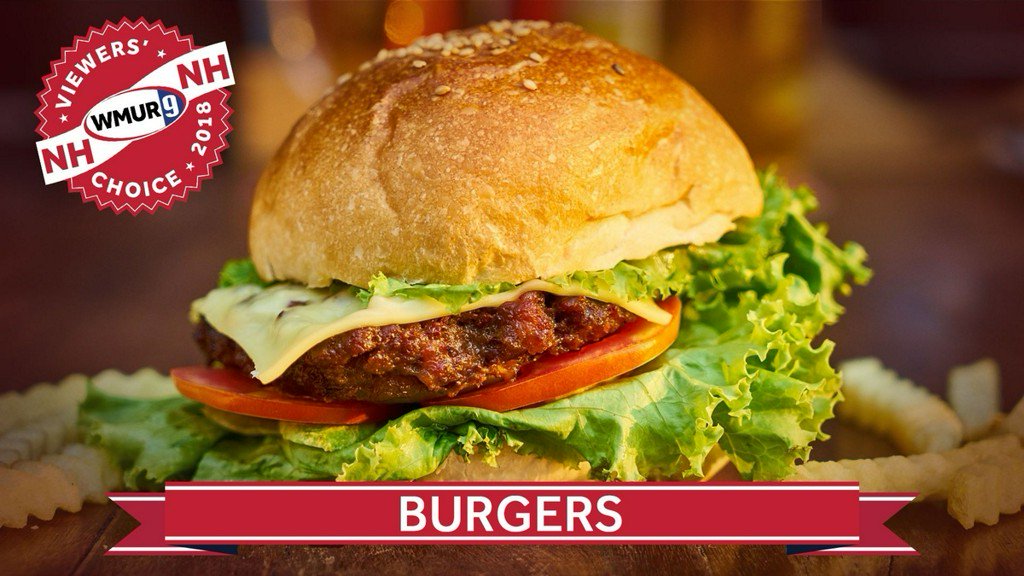 WMUR9's tweet image. Viewers' Choice 2018: Best burgers bit.ly/2LsUD9C