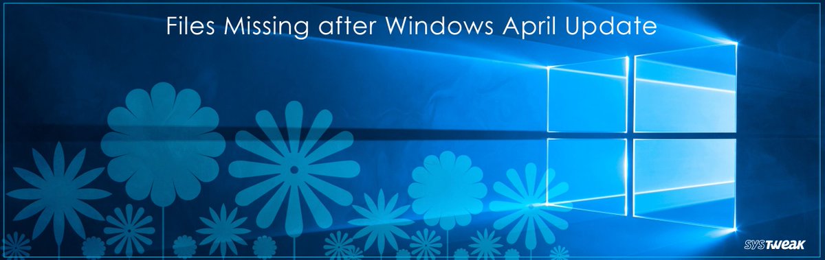 systweak's tweet image. What To Do If Files Are Missing After Windows 10 April Update? buff.ly/2IOdfTW #Microsoft #Windows10April2018Update #MissingFiles #Timeline #Quickpair #Cortana #DiskPartition #AdvancedDiskRecovery