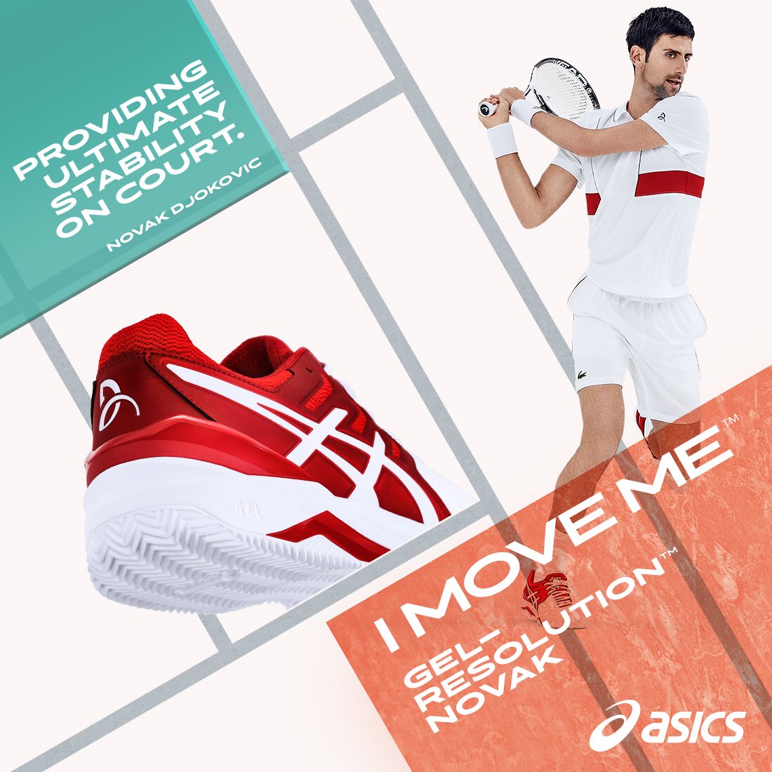 asics djokovic red