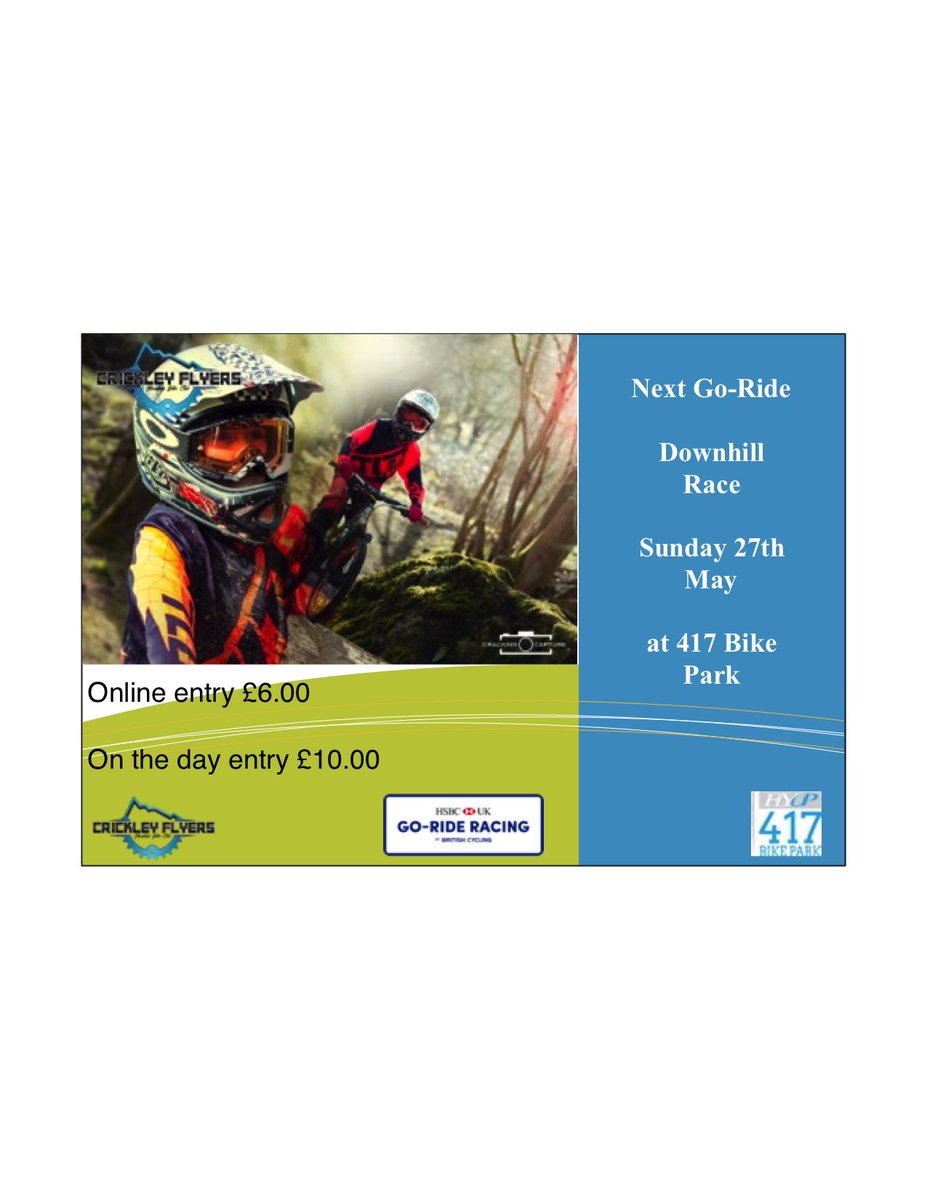 Crickley Flyers (@crickleyflyers) on Twitter photo Time is running out to enter the next round of this great race series.
Flyup Downhill & 417 Bike Park Active Gloucestershire <a href="/BCSouthRegion/">British Cycling South Region</a> Glosinfo SoGlos <a href="/GlosGirlsCan/">GlosGirlsCan</a> <a href="/llbikes417/">Leisure Lakes 417</a> HSBC UK Go-Ride Time is running out to enter the next round of this great race series.
Flyup Downhill & 417 Bike Park Active Gloucestershire <a href="/BCSouthRegion/">British Cycling South Region</a> Glosinfo SoGlos <a href="/GlosGirlsCan/">GlosGirlsCan</a> <a href="/llbikes417/">Leisure Lakes 417</a> HSBC UK Go-Ride