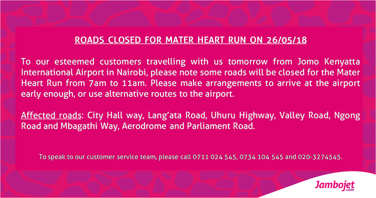 Roads closed from 7am to 11am on 26th March 2018 for #MaterHeartRun