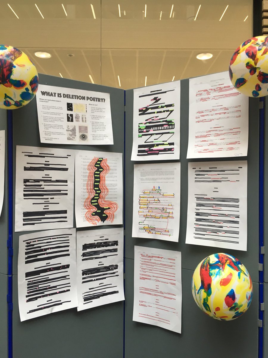 kaisirlin's tweet photo. 26 deletion poems made by people at @bdi_oxford for our #gdprparty - lots of jelly baby “data subjects” have been del(eat)ed and are being processed! High five sister poets at @ethosITU https://t.co/uzwQpPQVQj