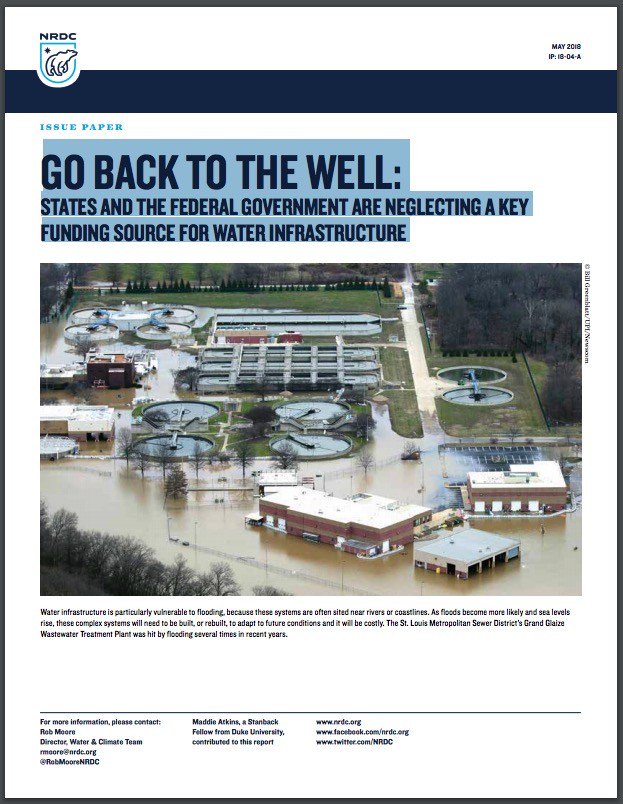 InfraUSA's tweet photo. Why are states neglecting #SRFs, a key funding source for water infrastructure? @NRDC report https://t.co/BRK0BstwNm https://t.co/ugbfaYhPDG