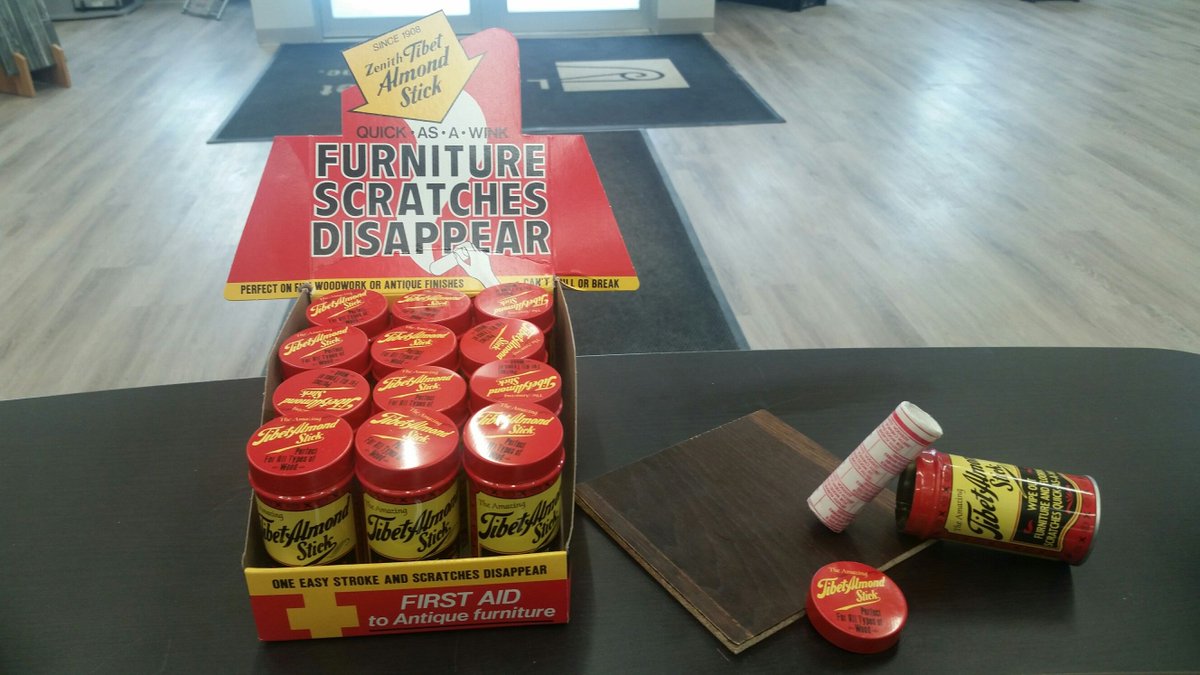 The Tibet Almond Stick is a tightly rolled cotton stick, soaked in formula that is used to efface surface scratches from wood surfaces. This product will remove wood furniture and flooring scratches in seconds and is colorless when rubbed on scratches.