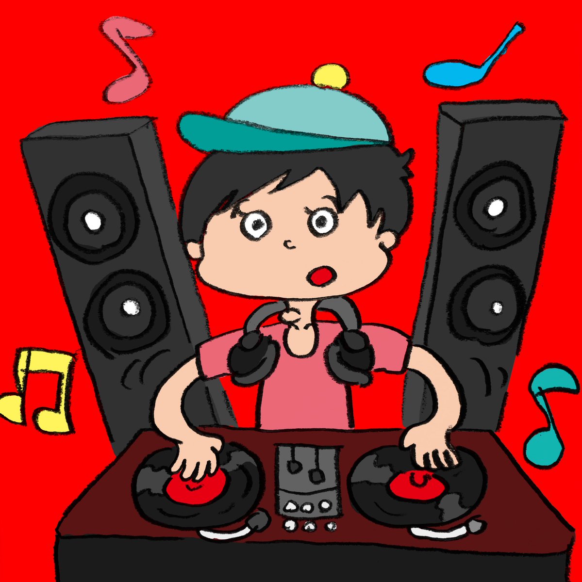 Uzivatel おも満しろ太郎 Na Twitteru 良いdj Dj ディスクジョッキー Boy Cdj シュタタタタン イラスト Illustration キャラクター Character おも満しろ太郎