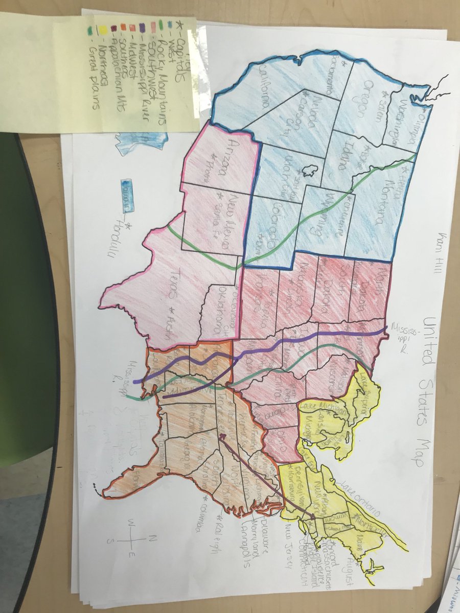 _mshanson's tweet photo. The finished products of our maps of the United States! #Bstemhartford @BSTEMhartford @MrRichT1P https://t.co/kyafGxj36N
