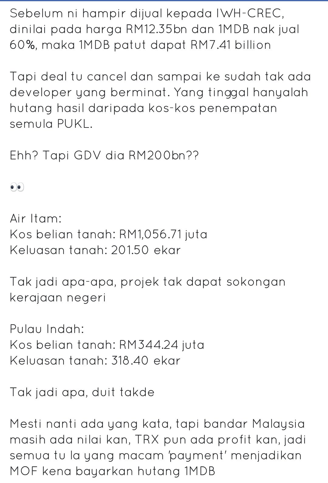 Tuanmasbro Babahmu Turoi Bongkersz On Twitter Bagi Yang Keliru Dengan Argument Pemindahan Aset 1mdb Sebagai Ganti Bayar Hutang 1mdb Oleh Mof Kena Baca Ini Ala Yang Tun Pecal Asyik Gebang Asset 1mdb