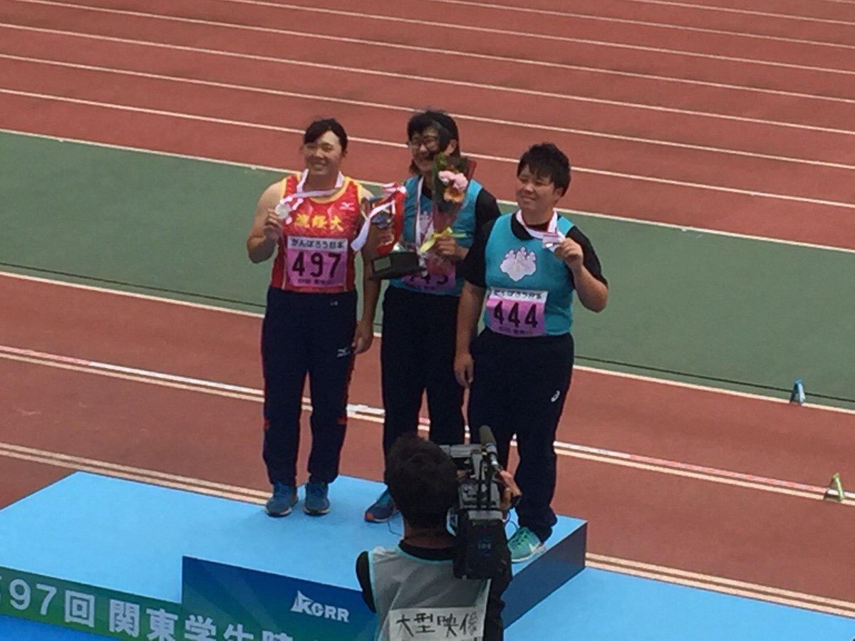 流通経済大学陸上競技部 Na Twitteru 女子ハンマー投 2位 小舘充華 2 55m94 5位 金子明奈 2 51m05 腰髙里歩 2 Nm