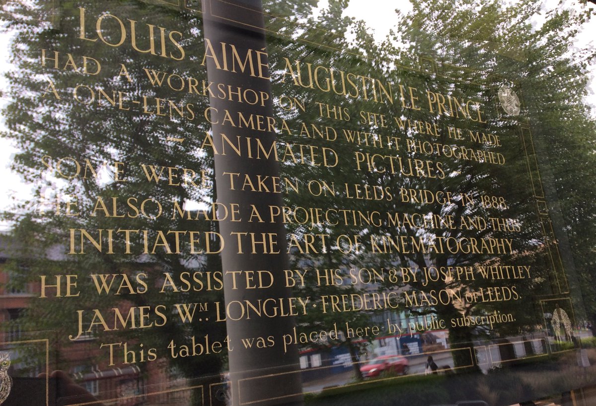 industrialoid's tweet photo. Slightly fuzzy #Leeds street scene courtesy of glass lens. Maybe Le Prince would have approved? #LeedsBeckett #LeedsBuilt https://t.co/W5OaCgVqXy
