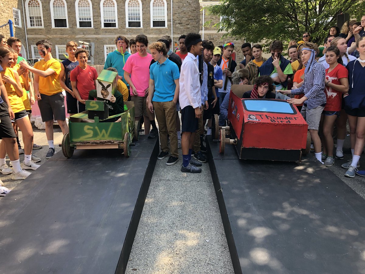 PCMiddle's tweet photo. 8th grade annual Physics 500 included many great races, a flipped car, and a Shrek-themed winner. https://t.co/AuEmQKrdXo
