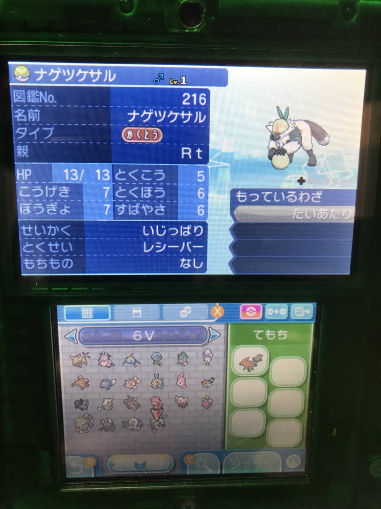 Rt Leafeon ゆっくり実況 ポケモン厳選歴史研究家 自称 おらー ナゲツケサル6v 次回はヌメラ ポケモン厳選 ポケモンウルトラサンムーン ポケモンusum ポケモン好きさんと繋がりたい