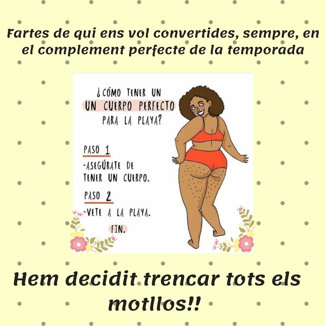 polinyajove's tweet photo. A l’estiu, i tot l’any, trenquem els motllos! La pressió estètica és violència! #fuckoperacionbikini #nosomobjectes #polinyajove #polinya #joves https://t.co/oodb1BKLzi