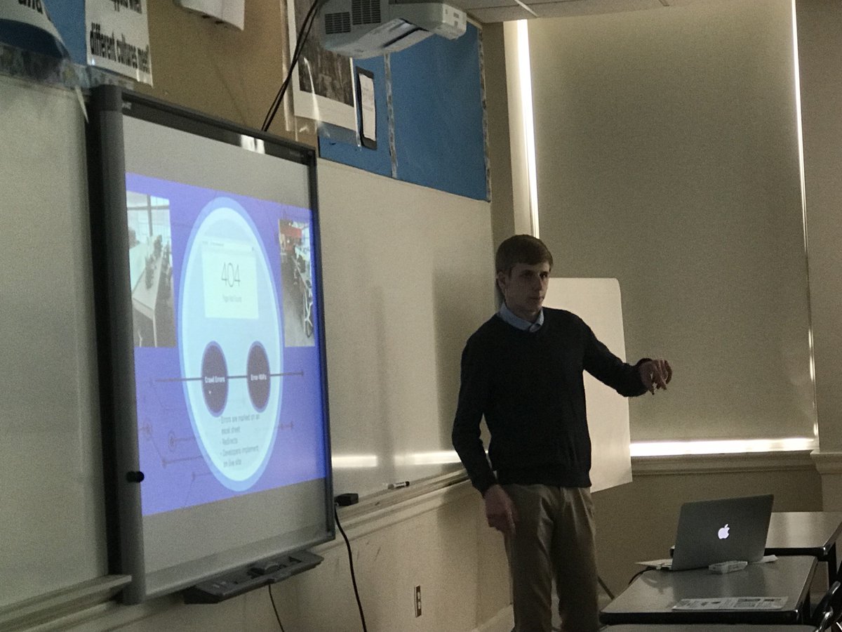 PennCharter's tweet photo. Ever landed on a webpage and got an Error 404? Griffin learned how to fix them during his #pcseniorcomp with 1SEO. Learned a lot about leadership and client management. https://t.co/8IrjovYu3i