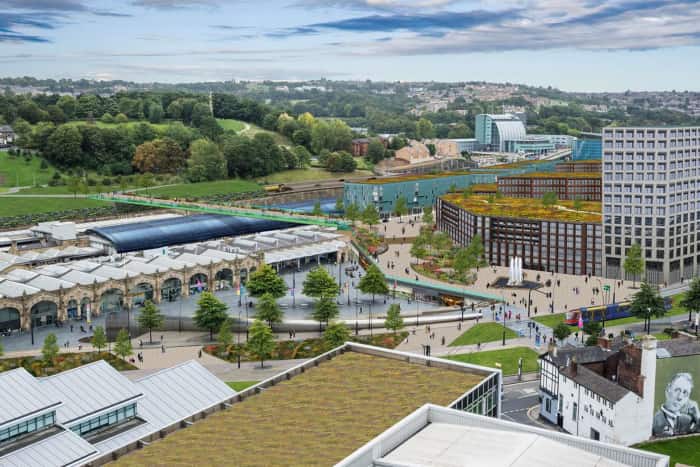 BENetworking's tweet photo. It's an incredibly exciting time for #Sheffield with inward investment conversations at an all time high, several large #developments in progress or being planned, and now an image has been released showing what #HS2 could do to the area > https://t.co/1AK9vCJqNM #SDP18 https://t.co/AWOvvXHyKI