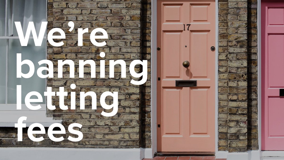 Conservatives's tweet image. Millions of renters will no longer be hit with surprise fees and hidden charges after our ban on letting fees. 

We’re making the market more affordable and fairer for renters 🏘💙