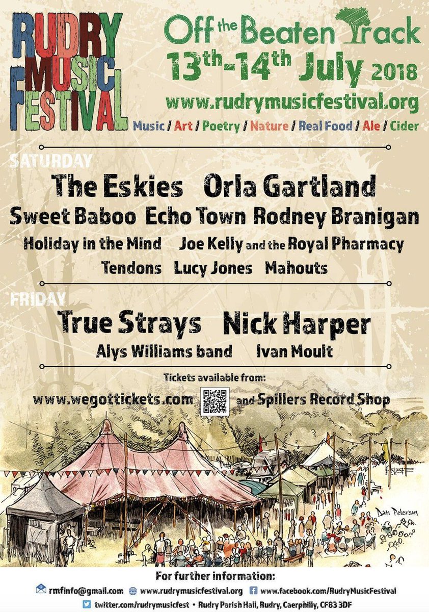 otbtfest's tweet photo. Monday blues?? Not when you realise there's only 4 Monday's until #RMF2018!! #TheEskies #OrlaGarland #SweetBabboo #EchoTown #TrueStrays #HolidayintheMind #RodneyBranigan #JoeKelly #Tendons #LucyJones #Mahouts #NickHarper #AlysWilliams #IvanMoult https://t.co/6sMMneNjMD