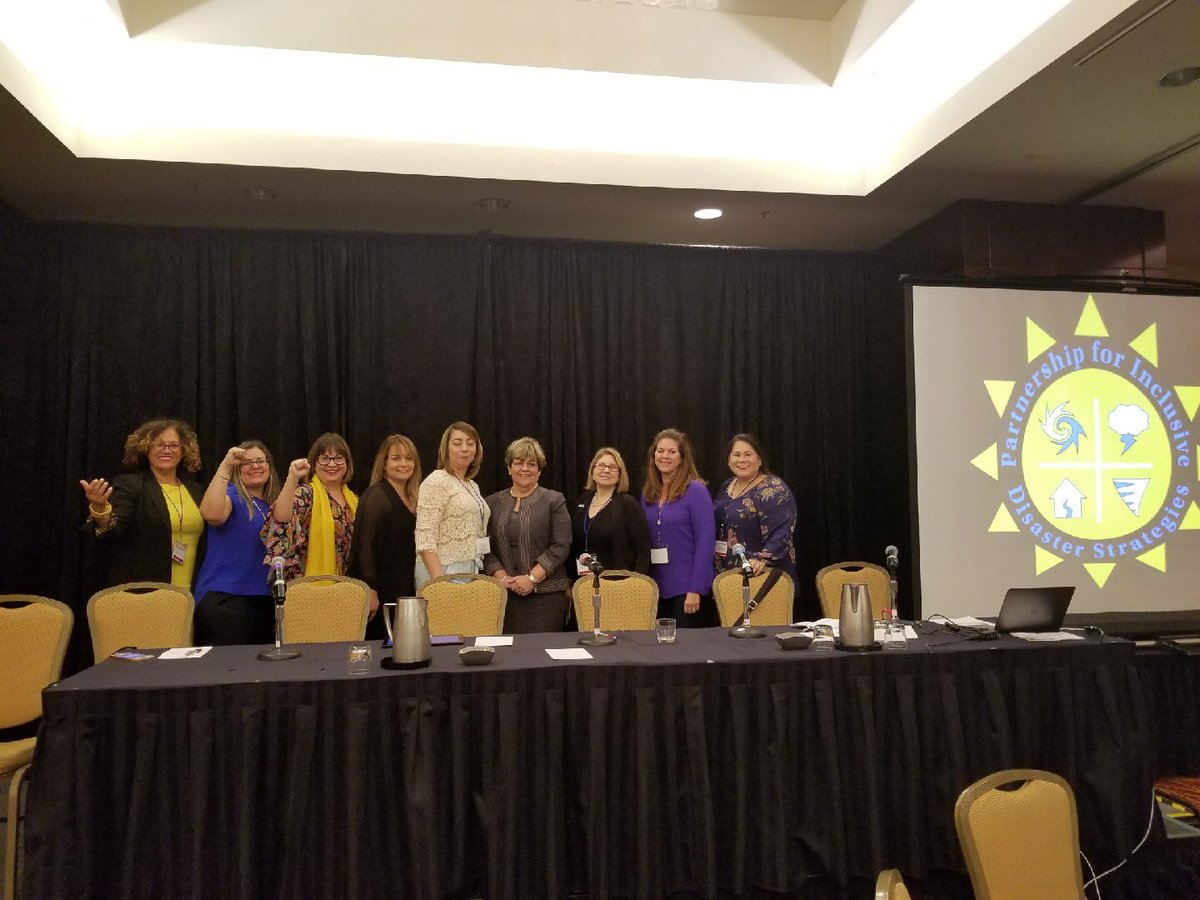 mayita_melendez's tweet photo. Thank you @disasterstrat for having me for the Mayor’s forum at the Getting it Right 2018 National Inclusive Disaster Strategies Conference.
Love to see #WomenEmpowerment making sure we #LeaveNoBehind!
#Inclusion #GettingItRight2018 #disabilityinclusivedisasterprep #Ponce https://t.co/z7jdAsxD8n
