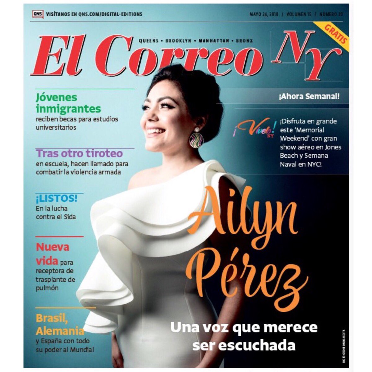 ailynperezsop's tweet photo. “El máximo sueño que tengo es que todos se sientan en casa y que sientan los jóvenes que pueden soñar en tener esa posibilidad.”
Gracias #ElCorreoNY por esta bella entrevista!
#covergirl #elcorreony #gracias #vamosalaopera #proudlatina #nyc
👉🏼 https://t.co/upI2y9bS09 https://t.co/5w86DjCGfF