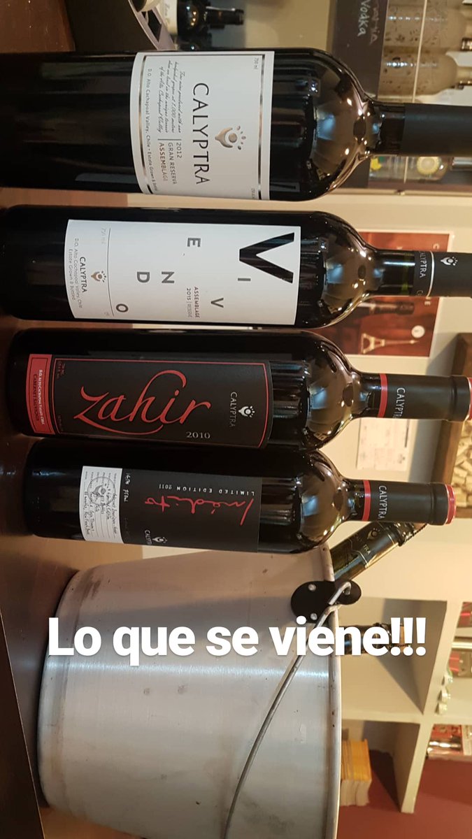 Que buenos #vinos mostro <a href="/CalyptraWines/">Calyptra</a> con <a href="/thetrompetplay/">Pato Perez</a> en <a href="/cavadelpescador/">guss</a> !!!. Un placer disfrutar sus buenos vinos!!...