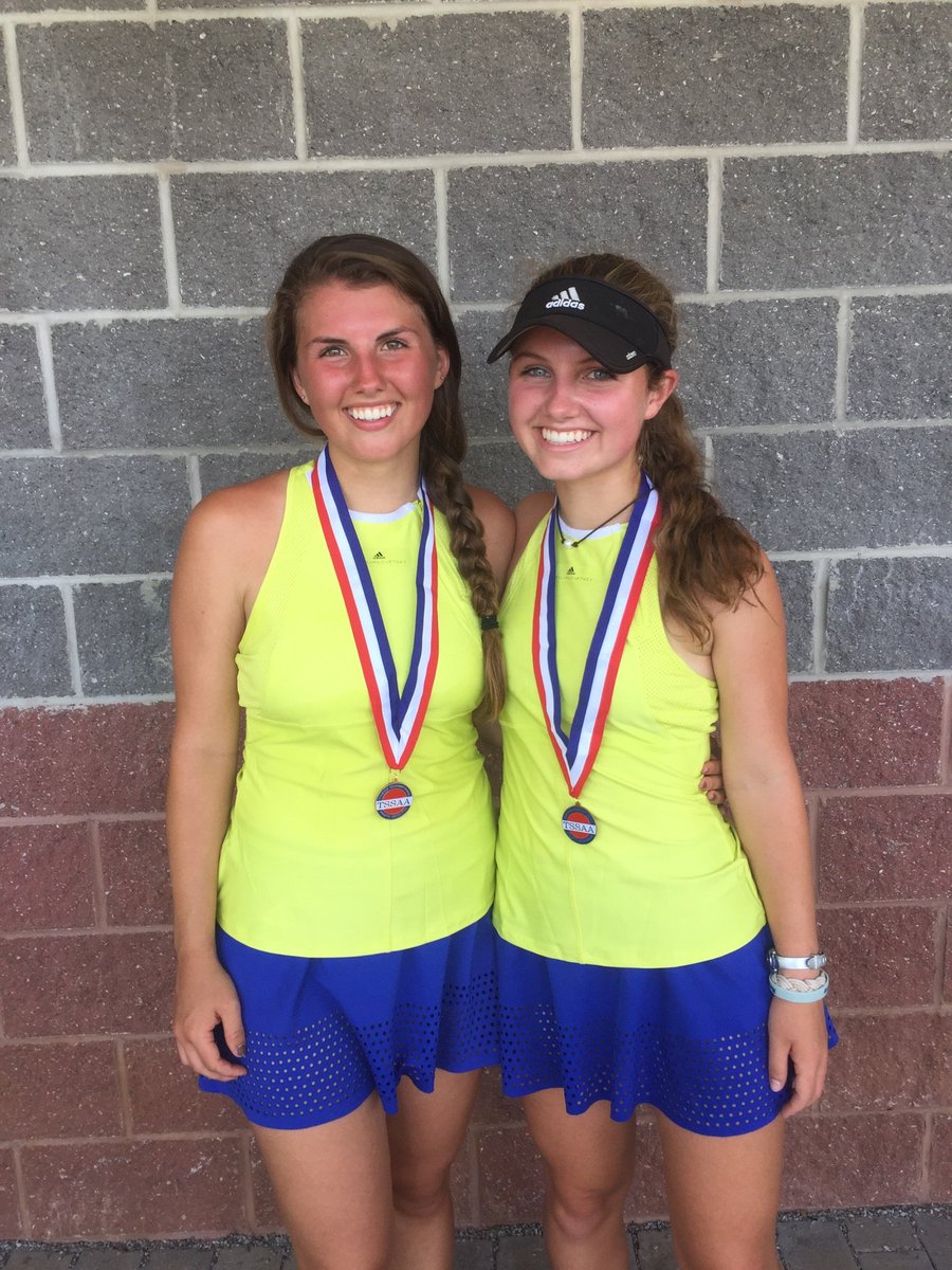 Evie Calhoun &amp; Georgia Fischer = Girls Tennis Doubles STATE CHAMPIONS! #BruWins #SpringFlingXXV 🏆
