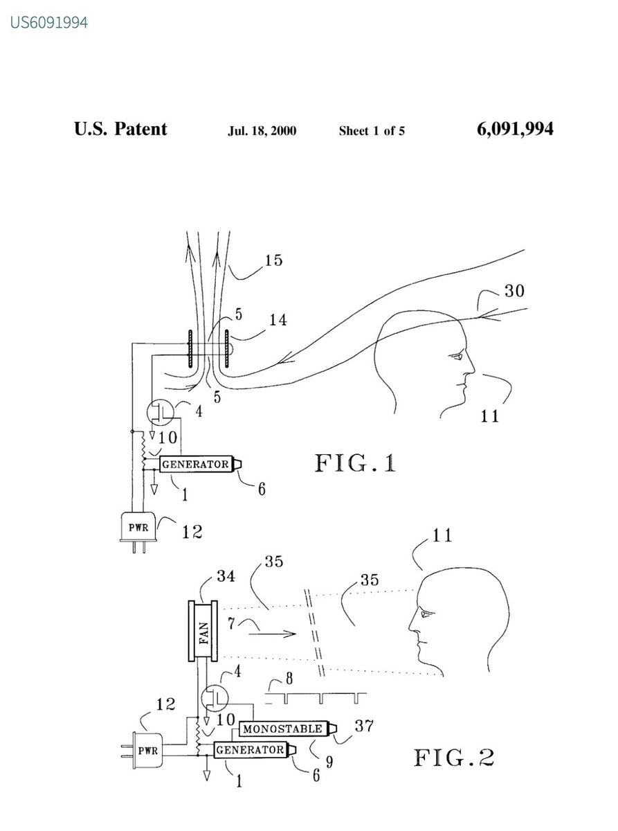 US Patent #6091994Pulsative Manipulation Of Nervous Systems.Inventor & Assignee, Hendricus G. Loos.