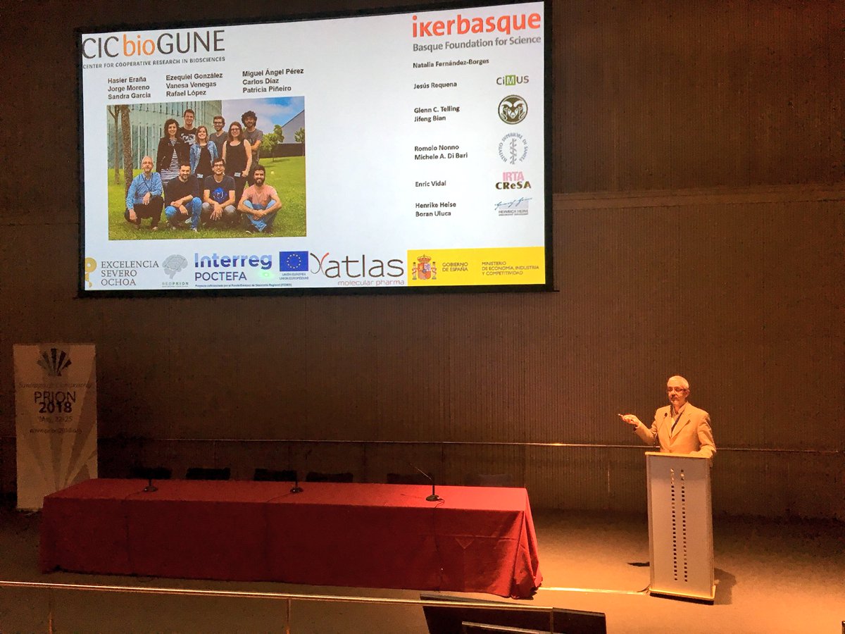 NeuroCoop's tweet photo. An optimized protocol to produce synthetic infectious prions that will allow for structural studies developed by @redPRION partners, presented at #PRION2018 conference by Dr. J. Castilla https://t.co/Yiy5TEcYhb