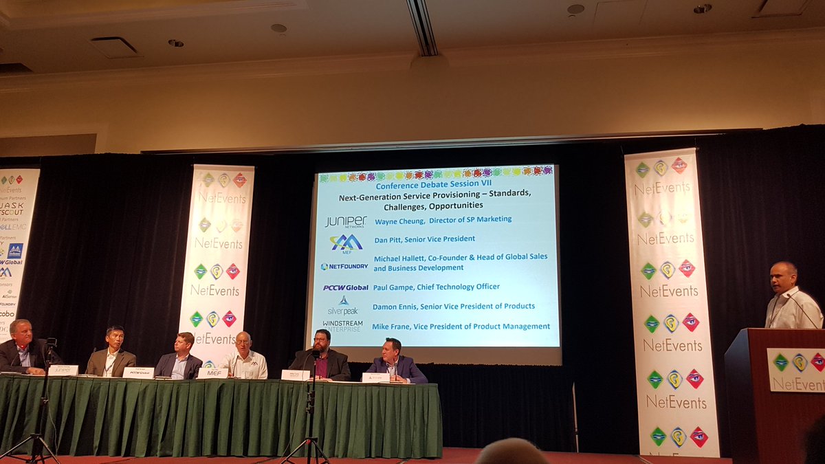 InversorLATAM's tweet image. Panel #NetEvents18 chaired by #RajeshGhai @IDC with @MEF @JuniperNetworks @Windstream @NetFoundry @SilverPeak @ppcwglobal @fariasmari