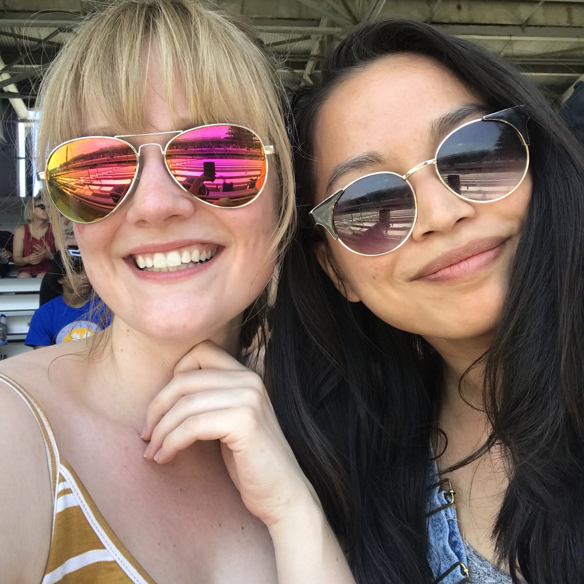 All the way from CT <a href="/IMS/">Indianapolis Motor Speedway</a> #tweetyourseat <a href="/HeyThereHaleyyy/">Slubs</a>