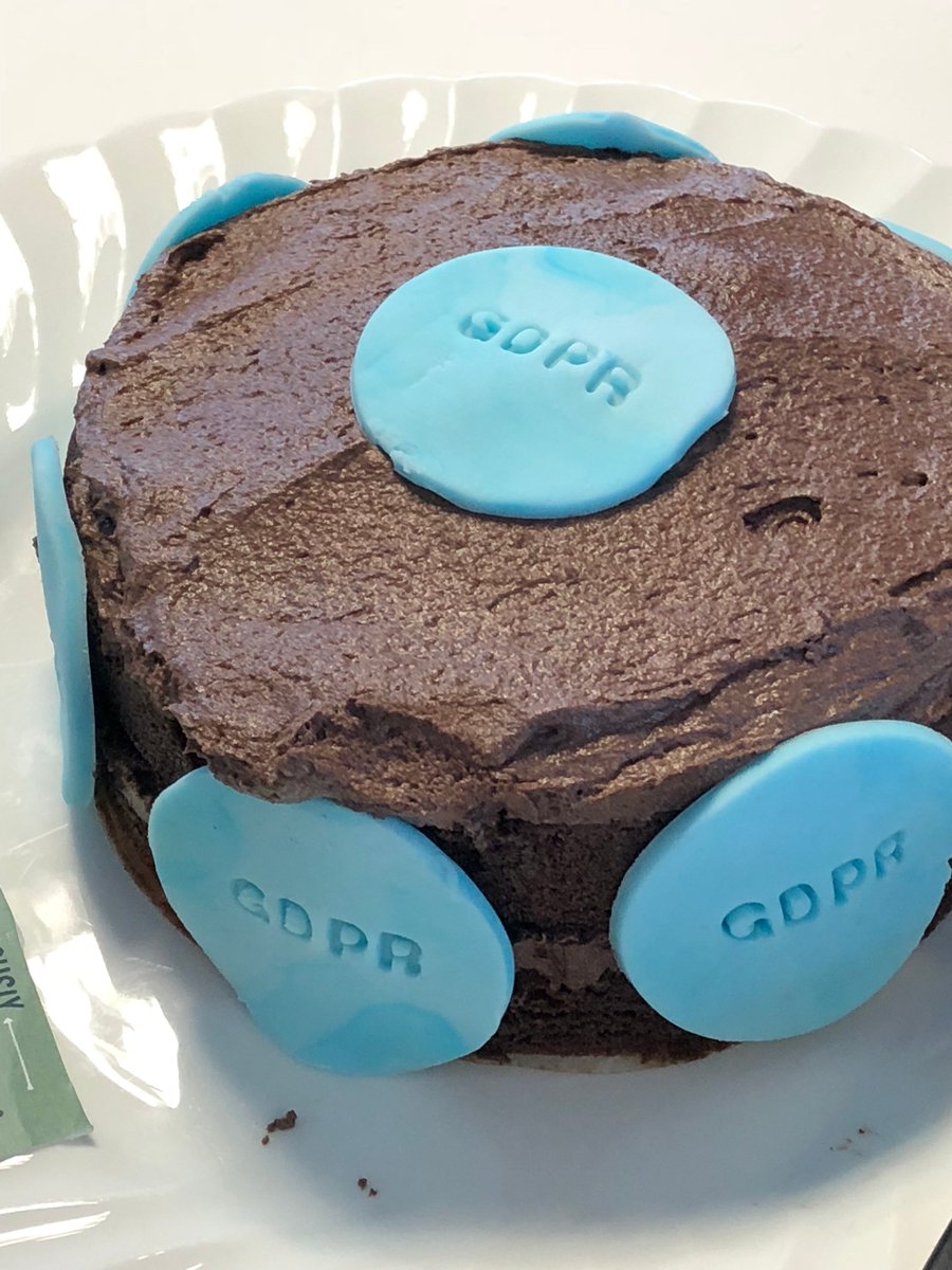 JCCromack's tweet photo. #GDPRParty | Is it allowed to enjoy #GDPRday this much? Thanks to a great team for putting so much hard work over the last couple of years. The journey now begins #BeyondGDPR https://t.co/5CcyWvSDLs