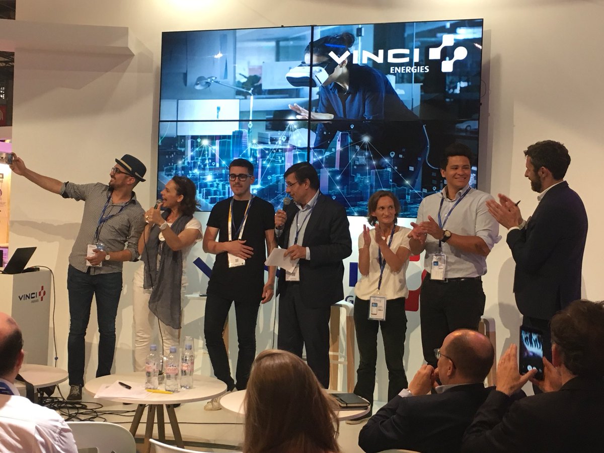VINCIEnergies's tweet photo. The winners today are @XXII_GROUP, @wosomtech, @barac_io and @WearHealthHQ! Welcome in the #VINCIEnergies family and let’s work together now! #HumanBeyondDigital #VivaTech https://t.co/gr7VB73X1a