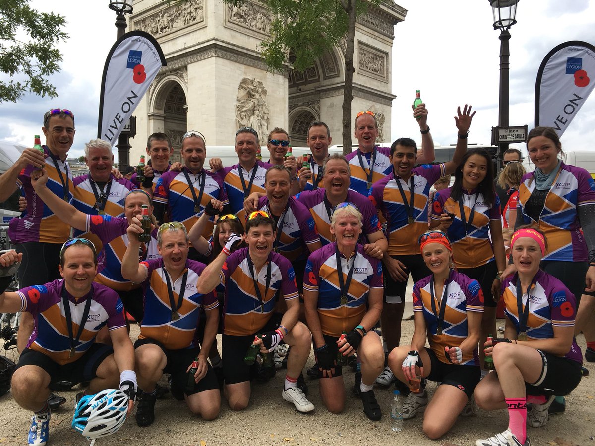 ManpowerPedals's tweet photo. Counting down the days to celebrate under the Arc de Triumph in 3 months time with @PoppyLegion! 
#P2P #PedaltoParis #ManpowerLife https://t.co/QhXu7CMaug