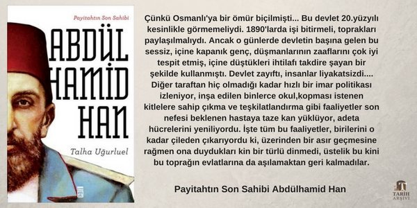 Dünya tarihinde hiç kimse ile Abdülhamid Han kadar uğraşılmadı. Peki neden? dr.com.tr/Kitap/Abdulham… #BirOlalım