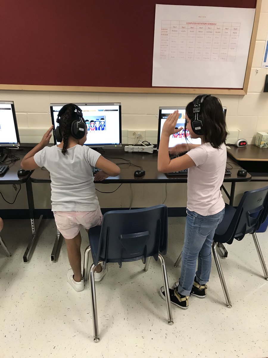 ECT_Amy's tweet photo. These cute first graders were doing the Robot while listening to the beats they created on Incredibox! @NISDTechApps @alphaedutainer @JodyFries @tmar418 #DoingTheRobot #supercute #WeLoveIncredibox #CreativeJam #Lovethesekids https://t.co/G9Azz3NOMO