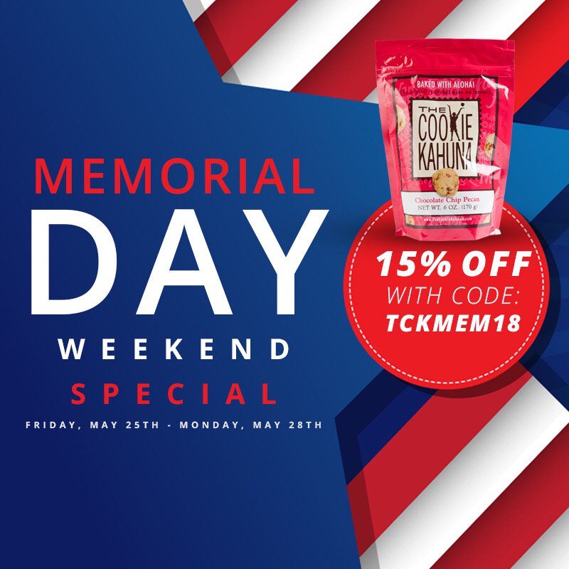 Memorial Day Sale Starts Today!! Save 15% on Your Online Order Code: TCKMEM18
