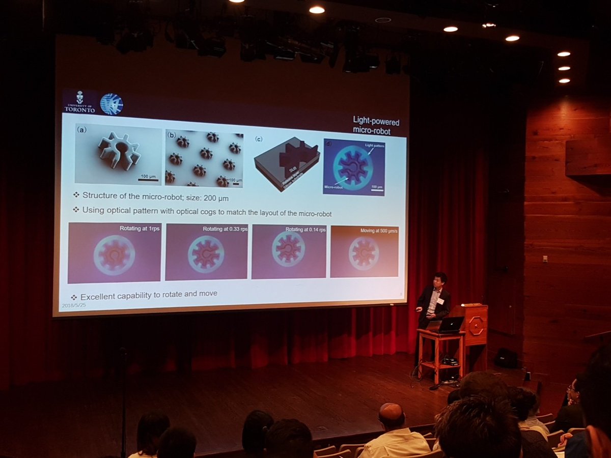 ChemistryTA's tweet photo. @Wheeler_Lab postdoc Shuailong explains how he can move microscale gears and wheels using light induced DEP at #OOAC2018  #gowheelies https://t.co/ReFWF3pIb7