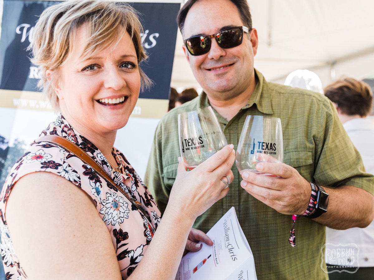 3rd year in a row  <a href="/KuhlmanCellars/">Kuhlman Estate</a> brought their Hensell &amp; Cinsaut Rosé for #roséallday at the Revolution! Hensell has great acidity w/ a rich mouthfeel, while the Cinsaut is bone dry w/ intense minerality. Both challenge &amp; refresh your palate! #drinktexaspink #texasgrownrosé