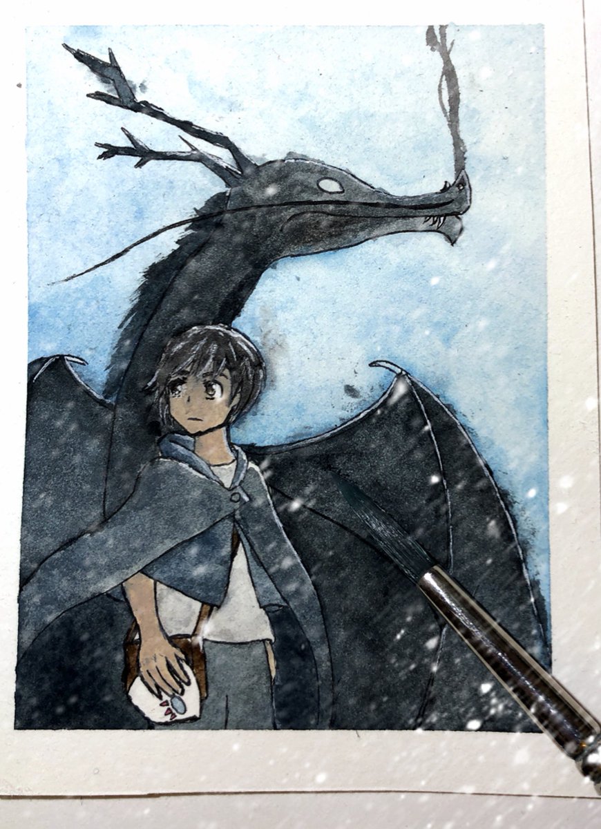 Tailong_yo's tweet photo. @TheArtBond The snow effect isnβt really a part of the painting I just thought it looked cool with the painting. Iβve been working on watercolour and traditional artwork since I wonβt have a laptop for the next few weeks.
#eatsleepdrawrepeat #boyandthebeast https://t.co/J7LPvYESMG