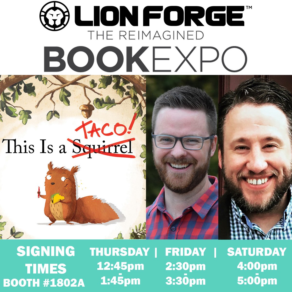 Are you a fan of This Is A Taco? Will You be in NYC for <a href="/BookExpoAmerica/">BookExpo</a> next week? If you answers yes to all of these questions, then keep add this signing to your calendar! 

<a href="/ACHorsepower/">Andrew Cangelose</a> and <a href="/thisisajosh/">Josh Shipley</a> will be at #BookExpo2018 and <a href="/thebookcon/">BookCon</a> signing This Is A Taco!