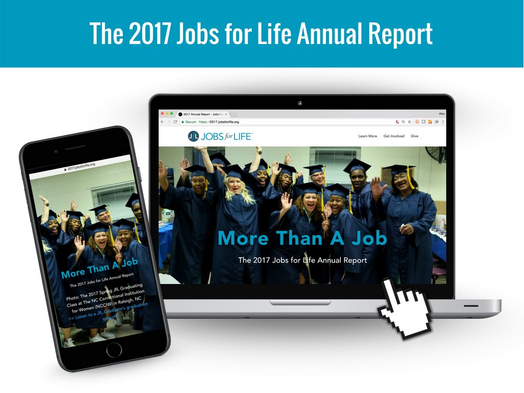 Check out our 2017 Annual Report, and learn how over 2,000 people, in over 200 JfL classes around the world, helped people not only find employment but also reconcile broken relationships and discover more about themselves.  >> 2017.jobsforlife.org