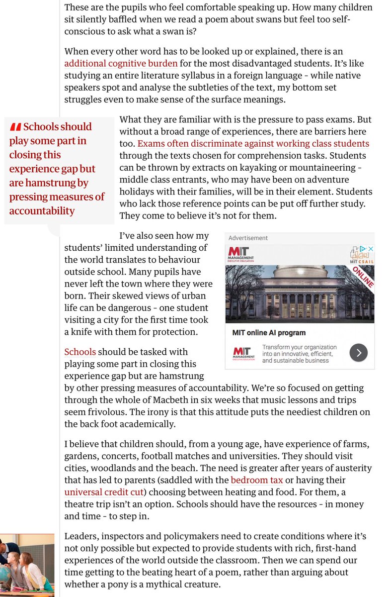 Leraar, praat met je leerling over de wereld en niet alleen over leerstof en toets; maak hem weg-wijs en geef betekenis ("My students know all about exams but little about the wider world" aldus TheGuardian 14/4): theguardian.com/teacher-networ…