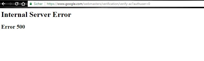 DirtyCode1337's tweet image. Hupsala, da ist das Internet am #DSGVO - Tag dann doch noch kaputt gegangen? #GoogleSearchConsole #InternalServerError ;)