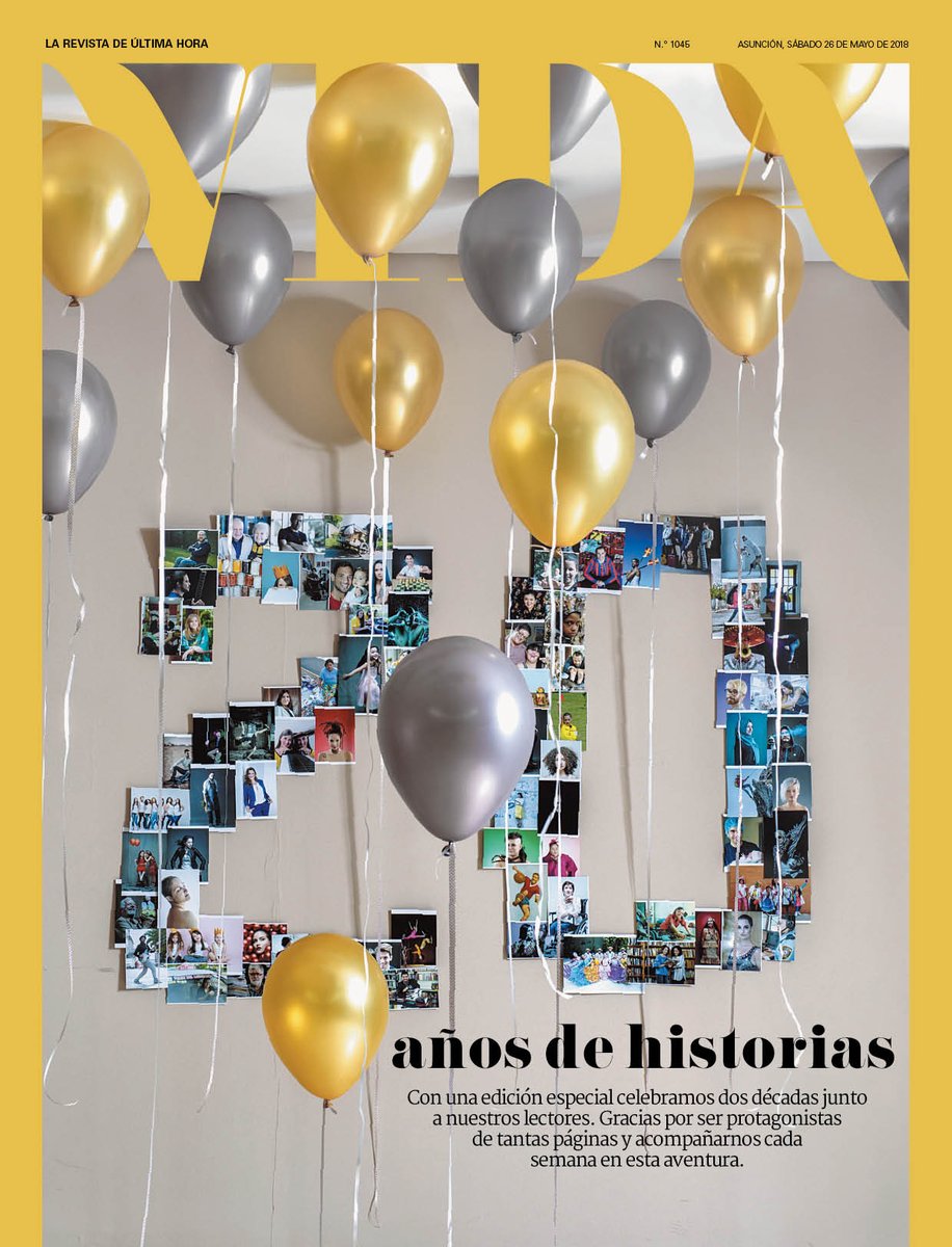 ¡¡Estamos de fiesta!! Este mes cumplimos #20años como <a href="/RevistaVidaUH/">Revista Vida</a> y mañana sábado vamos celebrarlo con nuestros lectores, con una súper #edicióndecolección. ¡No te la podés perder! Encontrála, gratis, junto al diario <a href="/UltimaHoracom/">Última Hora</a>  #Los20deVida #revista #magazine #aniversario