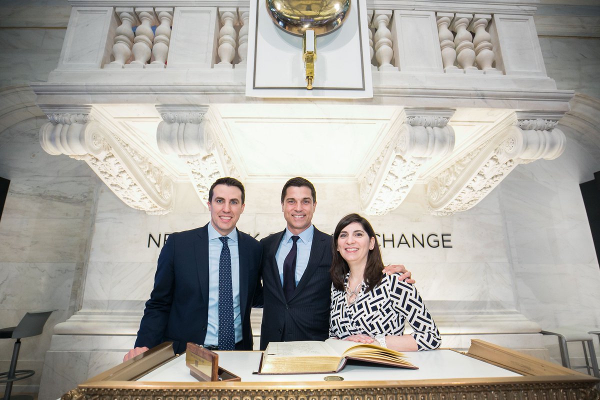 NYSE's tweet photo. Allow us to officially introduce the first female President of the NYSE: @stacey_cunning. Former President @ThomasFarley passes the torch to Stacey, and her successor @jrtuttle. https://t.co/bkej8966zm