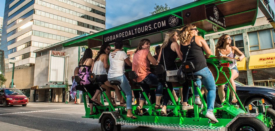 Hop on a 15 passenger U-shaped bike and pedal your way through #YEG’s top craft beer taprooms and breweries with <a href="/urbanpedaltours/">Urban Pedal Tours</a>! 🍻🚴‍♂️ For more info, see: bit.ly/2qpa7S5 #ExploreEdmonton