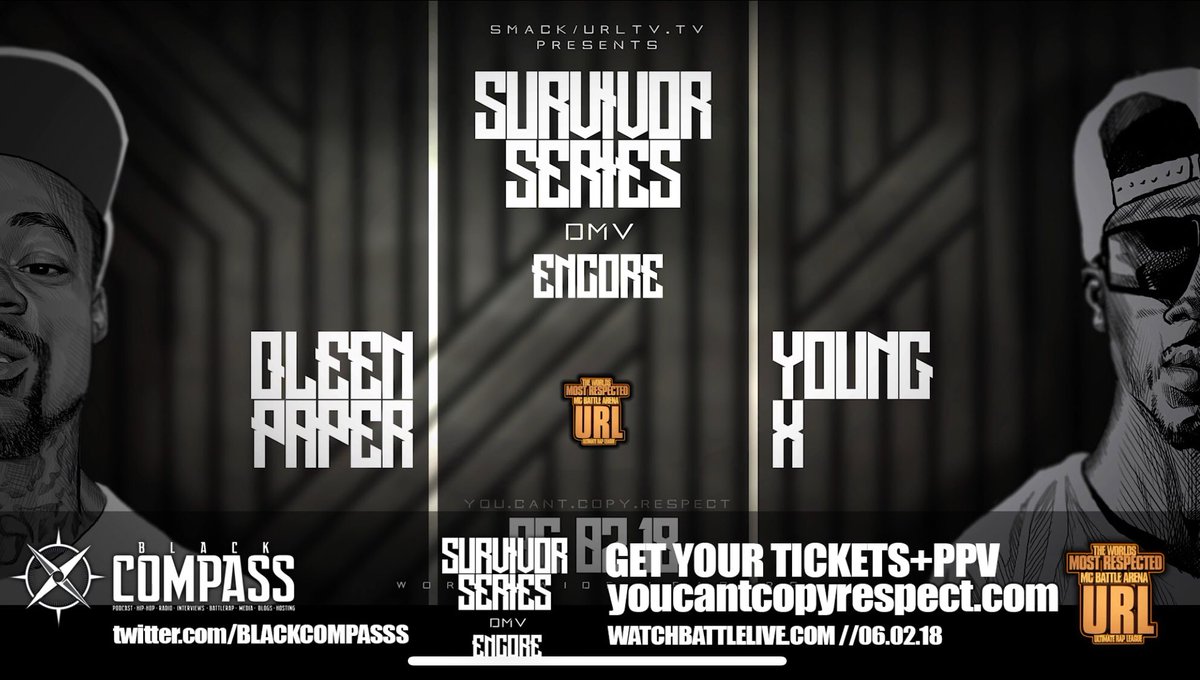 urltv's tweet photo. QLEEN PAPER VS YOUNG X @BLACKCOMPASSS ‼️FACEOFF‼️
https://t.co/6UWMD4yl5P
#SSDMV2ENCORE goes down June 2nd in Richmond VA ‼️RECEIVE A FREE T SHIRT WITH YOUR TICKET PURCHASE CLICK THE LINK BELOW‼️
👉🏽 https://t.co/erDvGzVwhA 👈🏽
@TheReal_Calicoe @Sharkcity_Ave https://t.co/TOMXAF8Xon